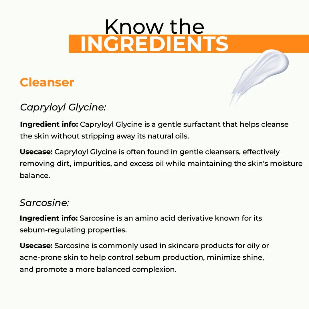 Gentle Skin Cleanser with Capryloyl Glycine and Sarcosine