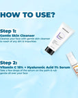 Glow And Protect Combo with Vitamin C 15% + HA 1% Serum & Sunscreen